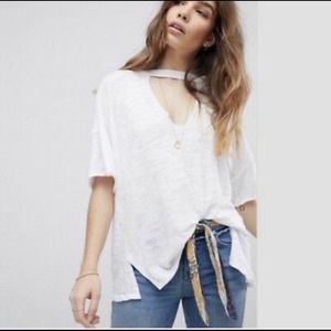 White Free People We The Free Jordan Tee